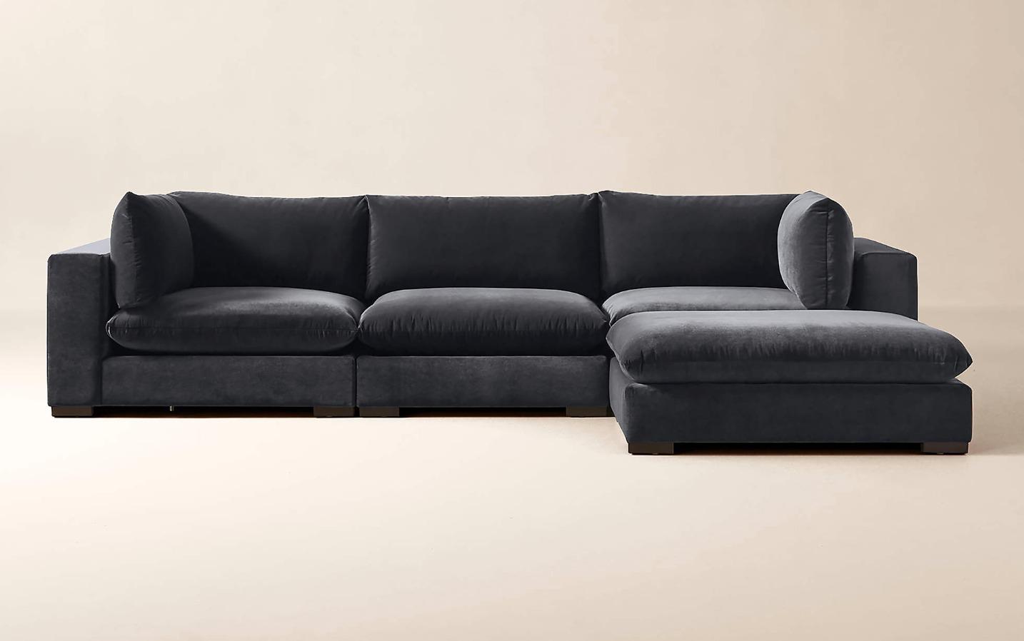 Contemporary Charcoal Sectional thumbnail 3